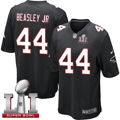 Nike Falcons #44 Vic Beasley Jr Black Alternate Super Bowl LI 51 Youth Stitched NFL Elite Jersey